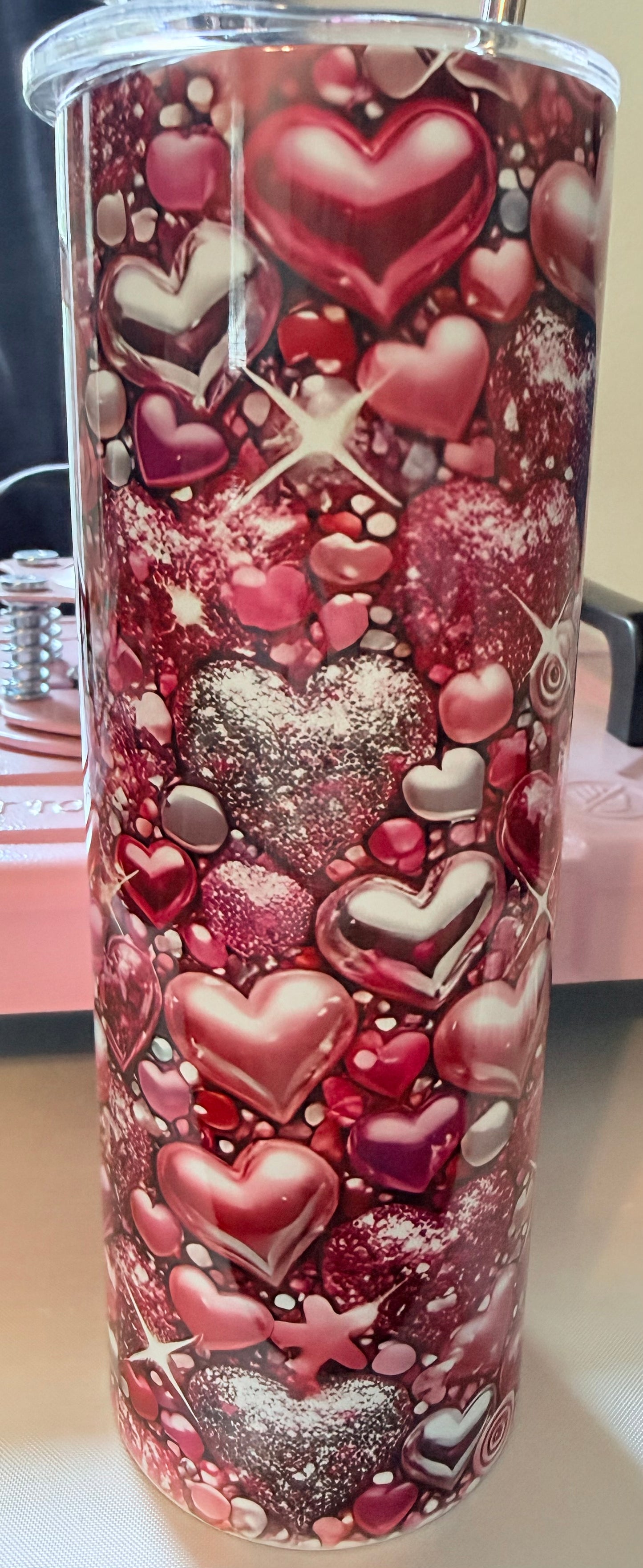 Valentine hearts tumbler