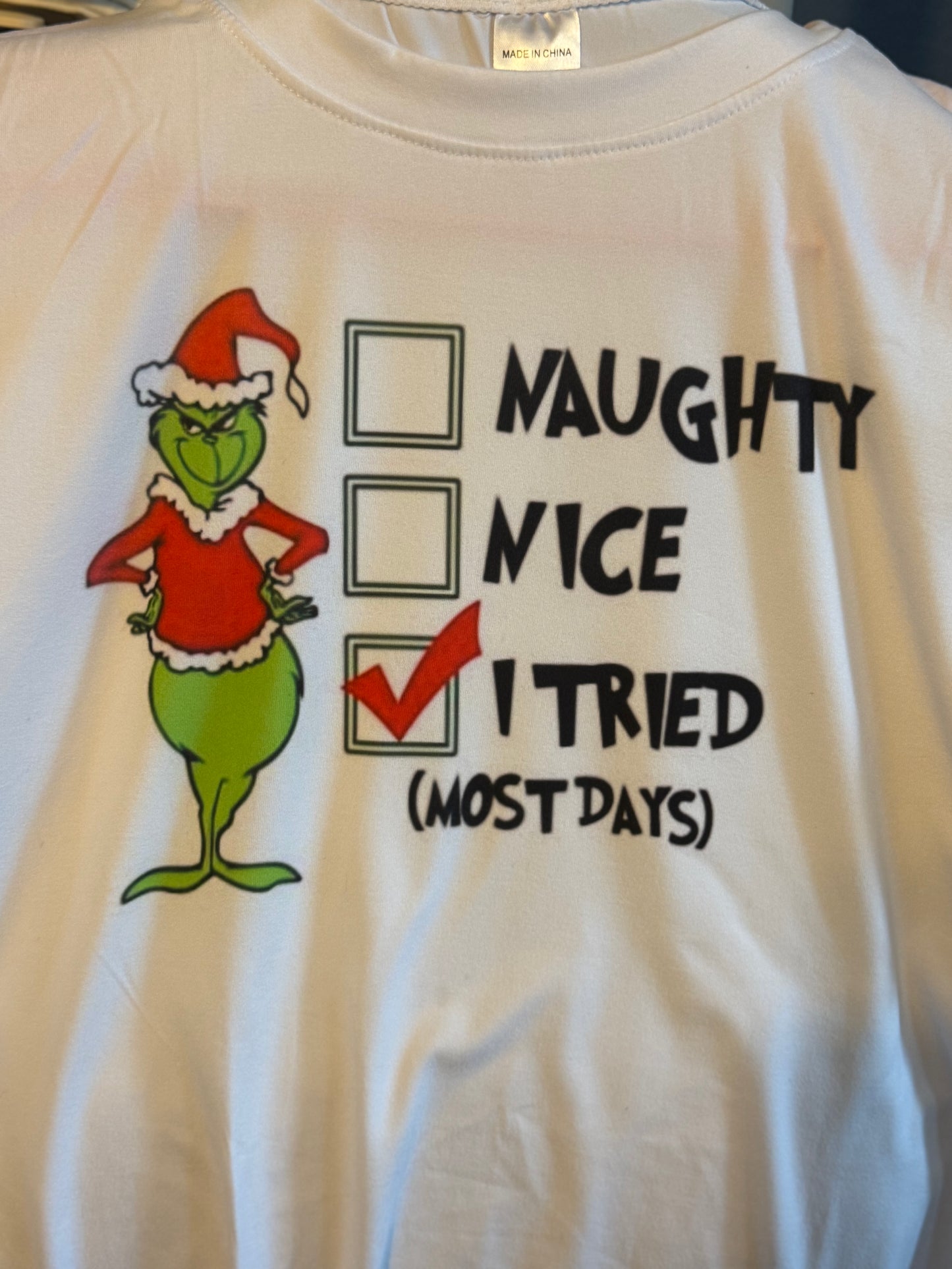 Grinch I Tried Tshirt