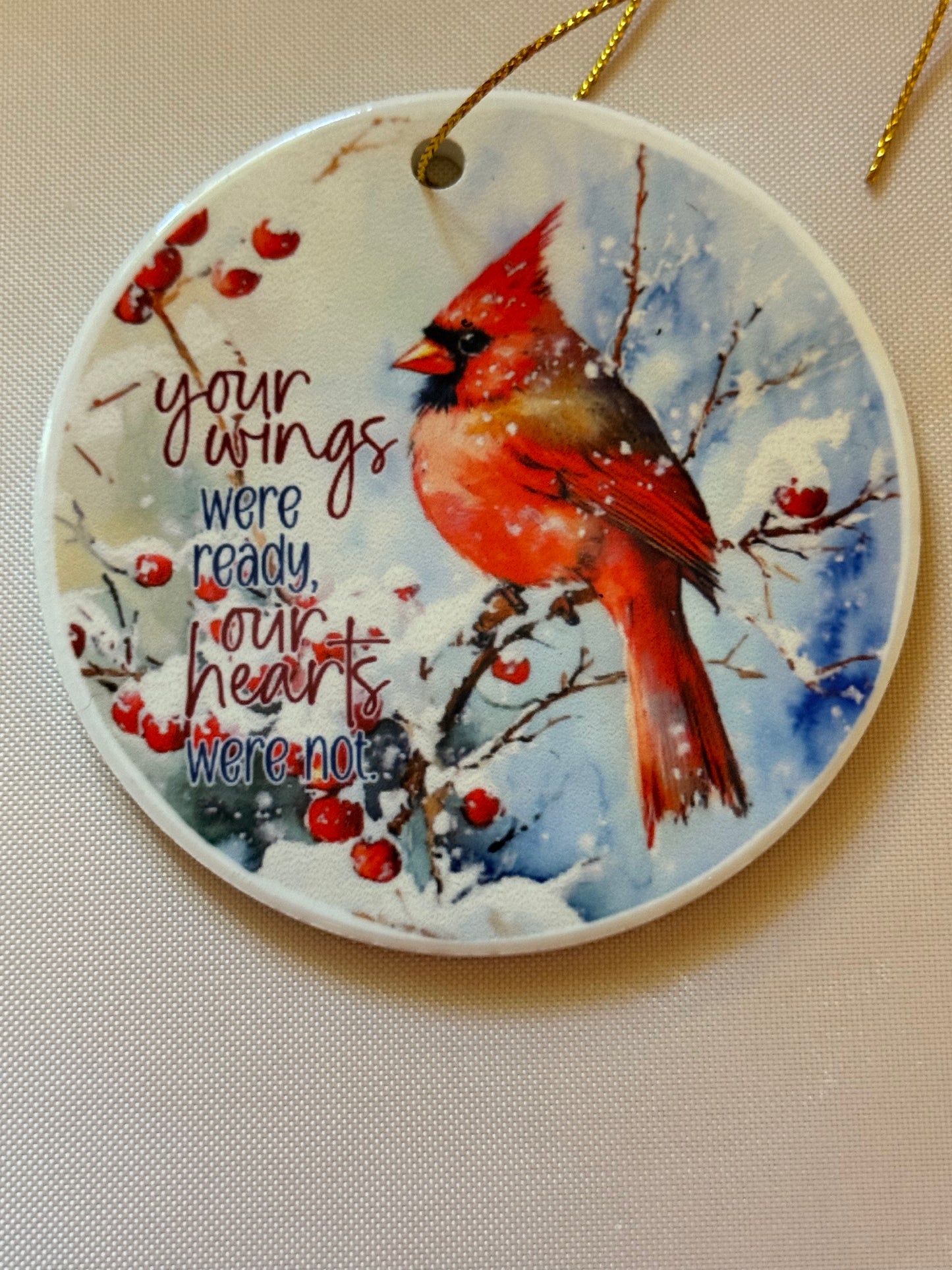 Your wings were ready ornament