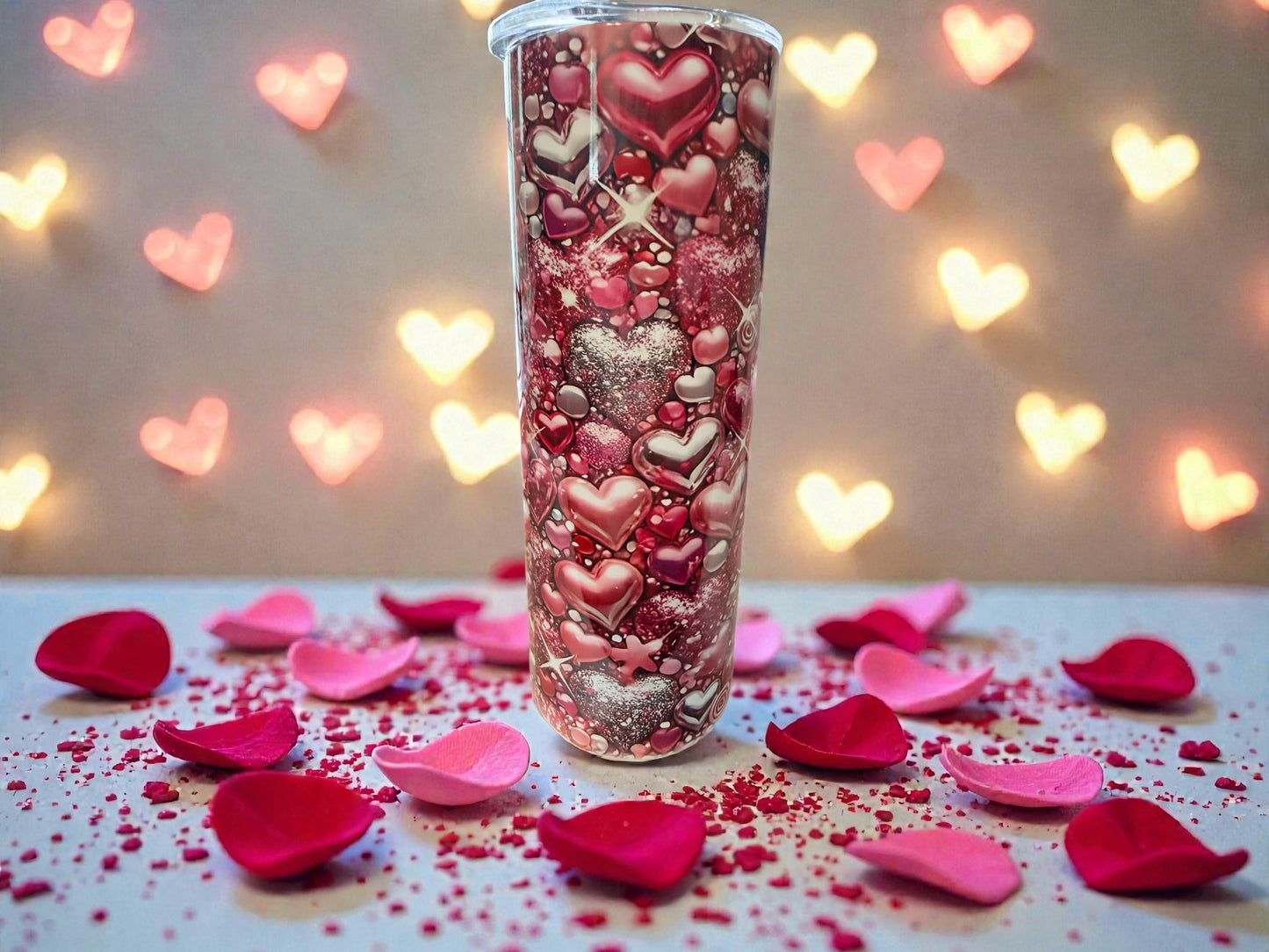 Valentine hearts tumbler