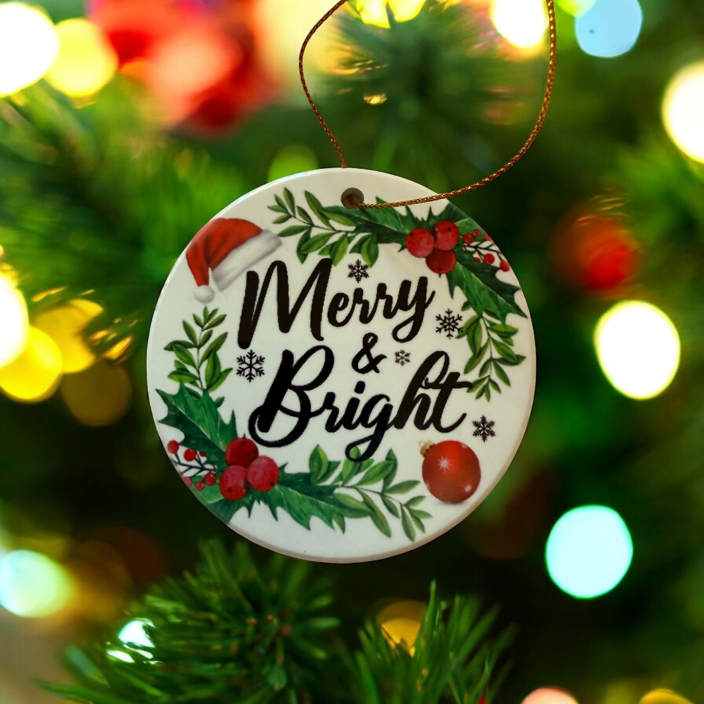 Merry & Bright ornament