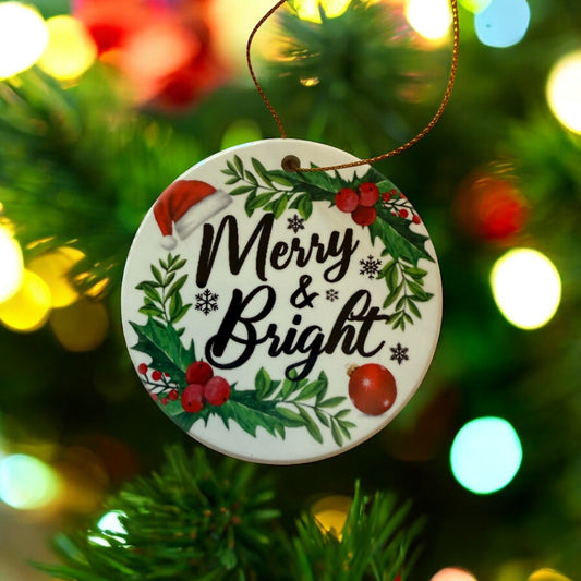 Merry & Bright ornament