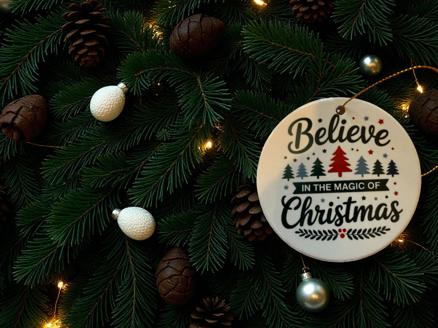Believe in the magic of Christmas ornament
